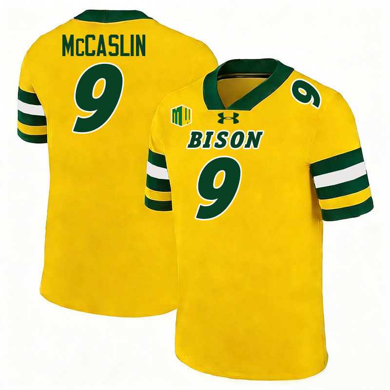 North Dakota State Bison #9 Kelton McCaslin College Football Jerseys,Uniforms-Gold